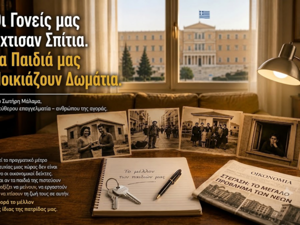 Οι Γονείς μας Έχτισαν Σπίτια. Τα Παιδιά μας Νοικιάζουν Δωμάτια